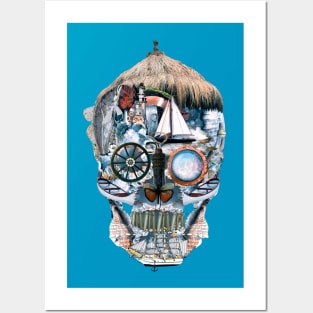Skull Ocean Posters and Art